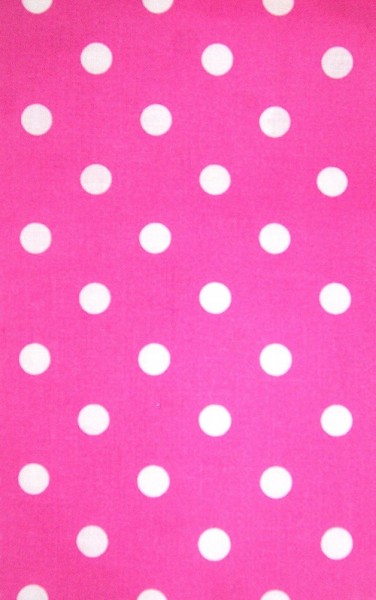 Baumwolle | bedruckt | 8mm Punkte | pink/weiss