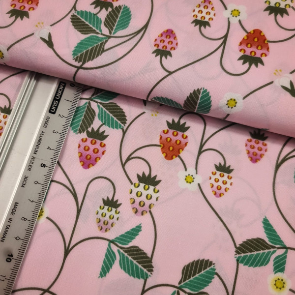 Baumwolle | bedruckt | Früchtchen | rosa