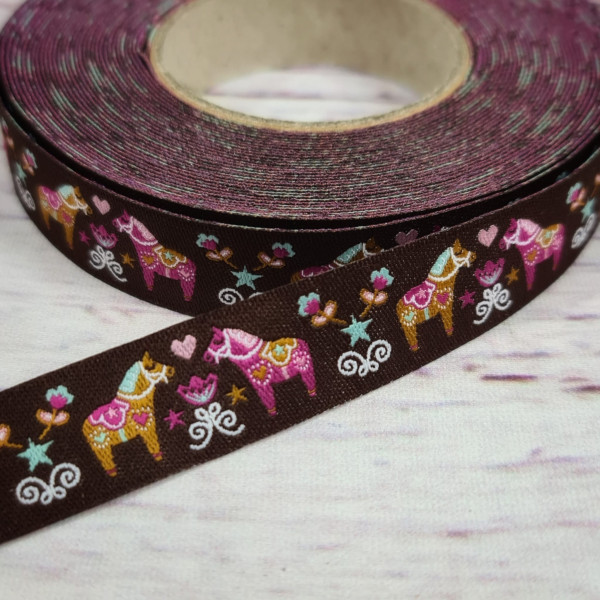 Webband | Pferde | dunkelbraun