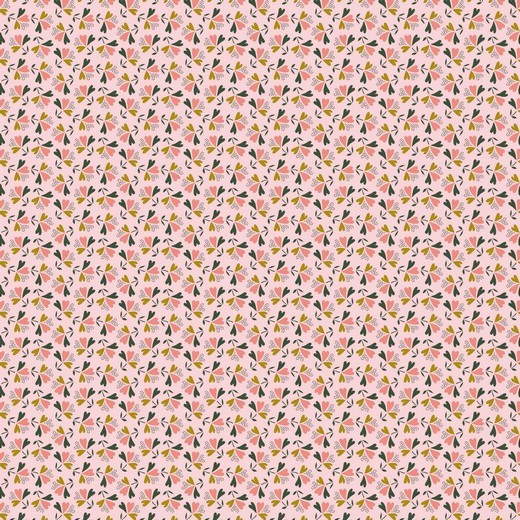 Baumwolle | bedruckt | SWEET LITTLE LEAVES | rosa