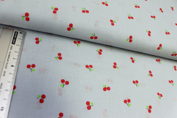 Baumwolle | bedruckt | sweet cherry | grau