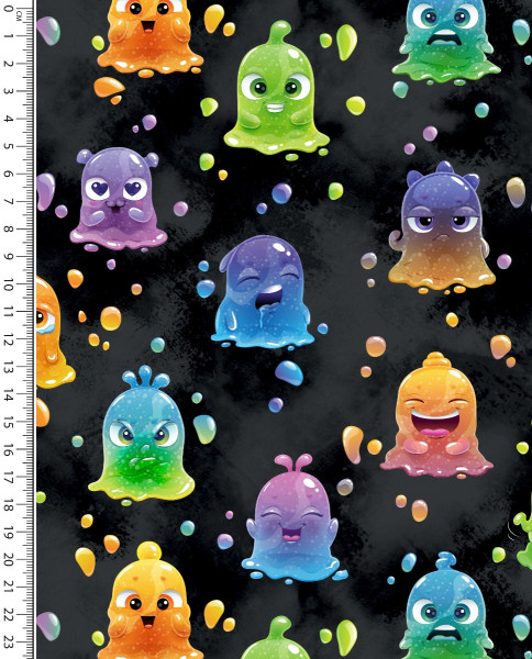 Alpenfleece | bedruckt | funny drops | schwarz