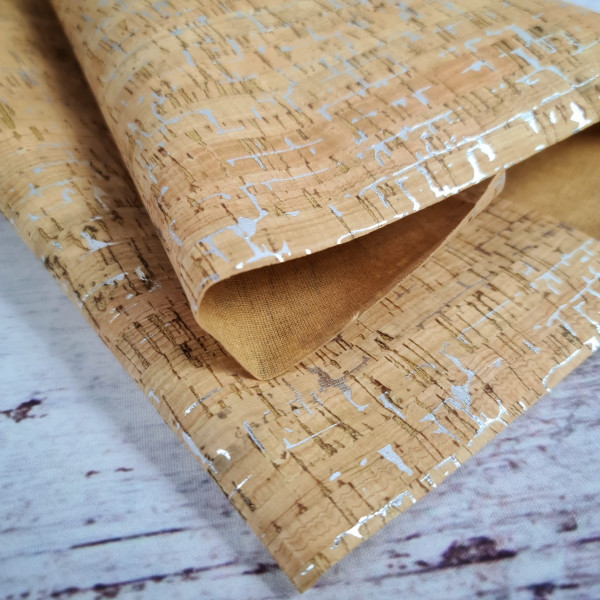 Kork - Stück | ca. 50 x 65 cm | silberelemente