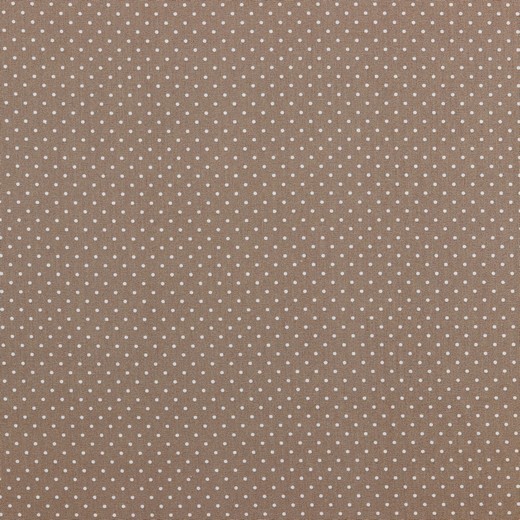 Baumwolle | bedruckt | 1mm Punkte | hellbraun/weiss
