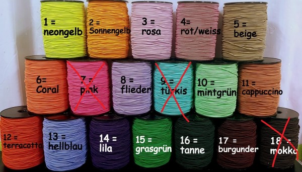 Gummikordel 2,2mm | egal welche Farbe |10m