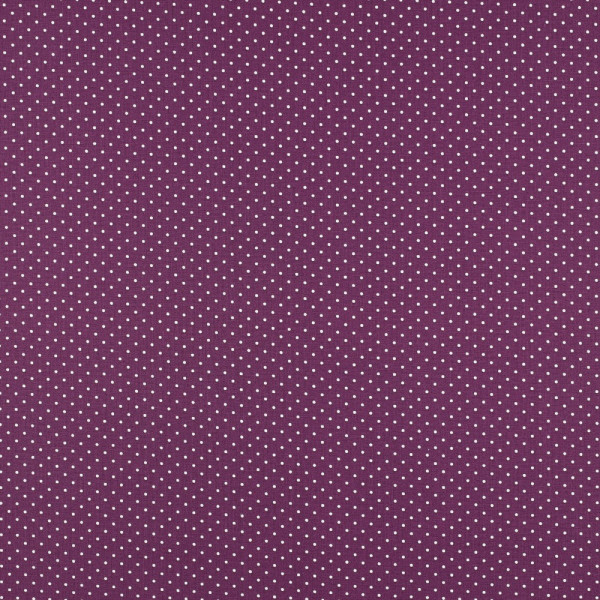 Baumwolle | bedruckt | 1mm Punkte | lila/weiss