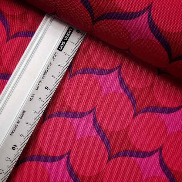 Outdoorstoff | bedruckt | lika a heart | rot/pink/lila