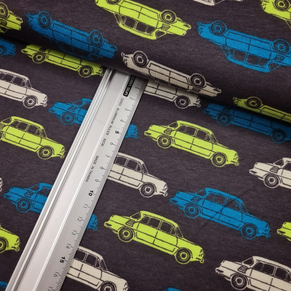 Interlock | bedruckt | Cars | anthrazit