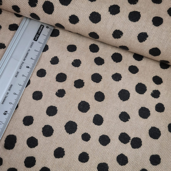 Canvas | Baumwolle | bedruckt | shabby dots | natur