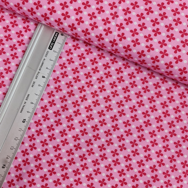 Baumwolle | bedruckt | Streublüten | rosa/pink