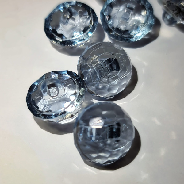 1 Knopf | Kunststoff | Öse | ca.11mm | blau