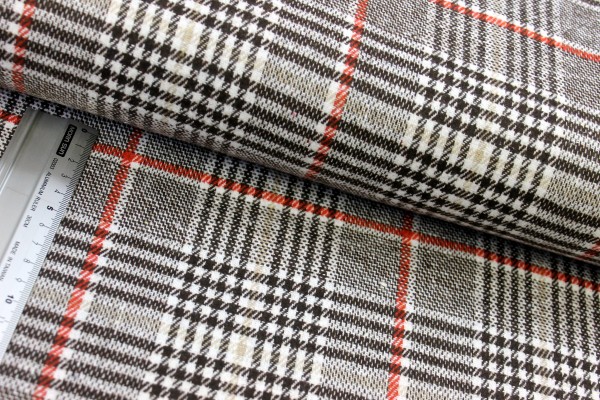 Tartan Check | orange / braun / beige / weiss