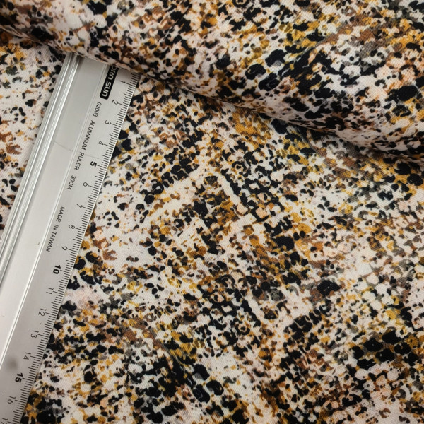Bademodenstoff / Sportmoden | bedruckt | animal skin | braun/beige