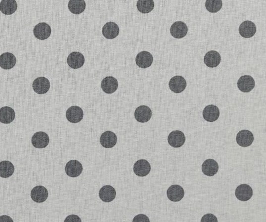 Baumwolle | bedruckt | 8mm Punkte | weiß / grau