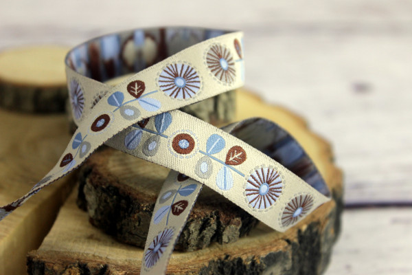 Webband | retro Blume | beige