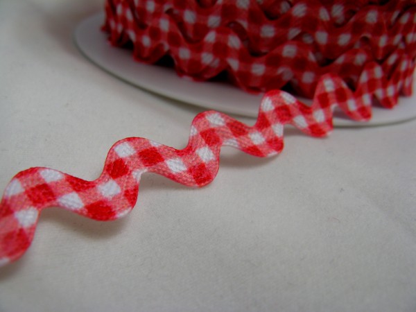 Zackenlitze | Vichy| rot