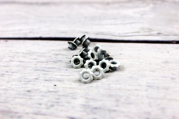 Ösen | 5mm | Blume | weiss