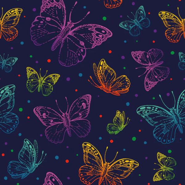 Softshell | bedruckt | dream of butterfly | marine