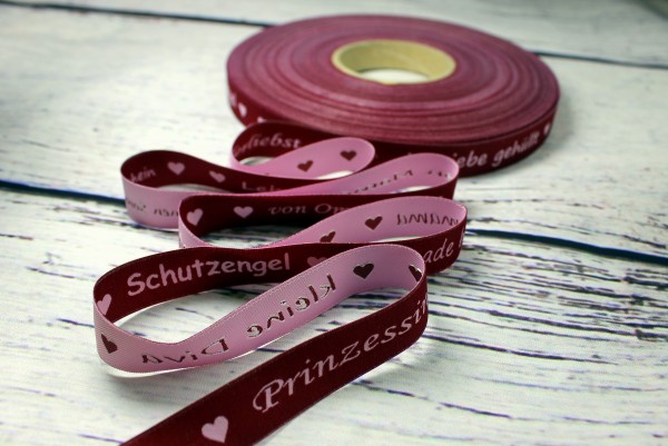 Webband | Worte beere/rosa