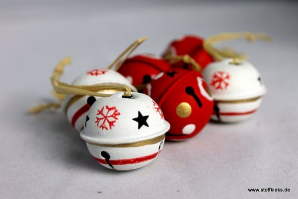 Glöckchen | 6 Weihnachtsglöckchen | Tannenbaumschmuck | Set 2
