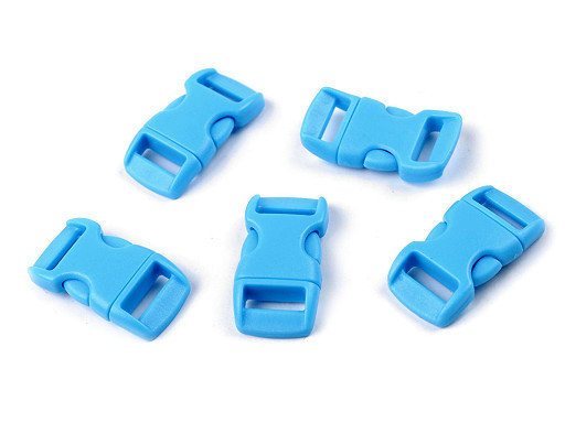 2 Mini - Steckschnallen | 10mm | gebogen | blau