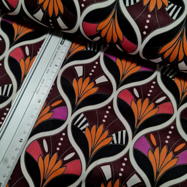 Viskose | bedruckt | vintage style | bunt