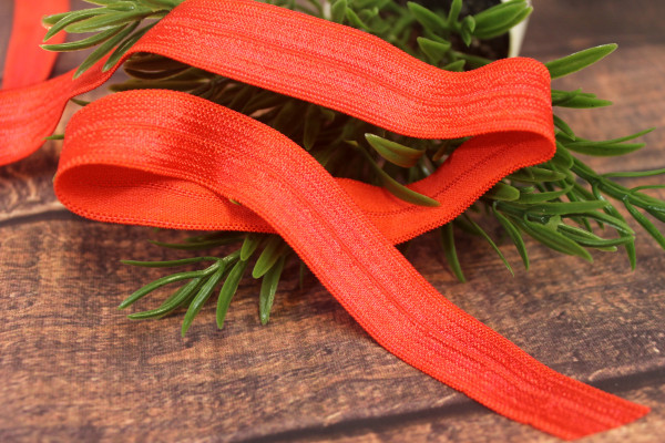 elastisches Einfassband | seidiger Glanz | 1,6 cm | rot