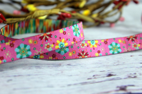 Webband | flower power | pink/bunt