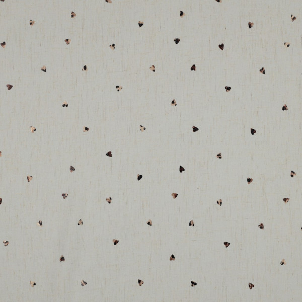 Viskose - Leinen | foliert | leo Herzen | creme