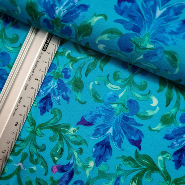 Jersey | bedruckt | Ornamente | türkis