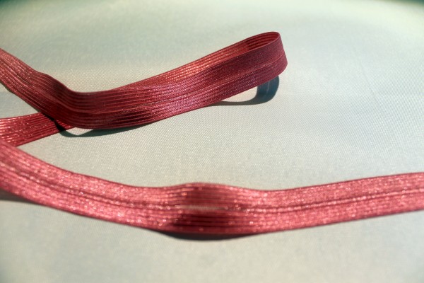 elastisches Einfassband | seidiger Glanz | 1,6 cm | rosa