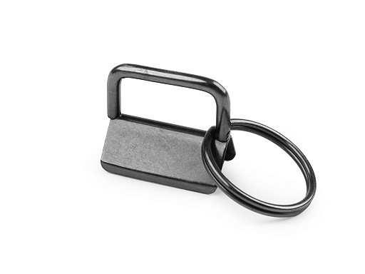 2 Endkappen für Schlüsselanhänger | Metall | 25mm | altsilber