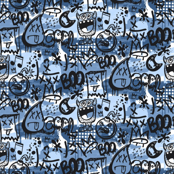 Sommersweat | French Terry | BOO | blau