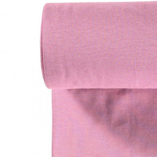 Bündchen | Baumwolle | Ringelbündchen | fein | altpink