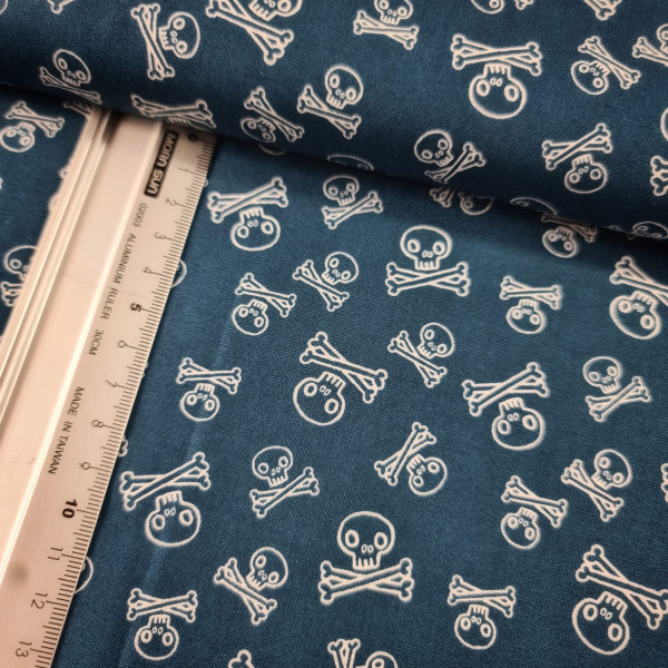 Baumwolle | bedruckt | RJR Fabrics Made in Japan | skull | blau