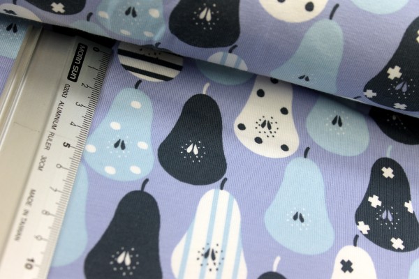 Jersey | bedruckt | bunte Birne | blau