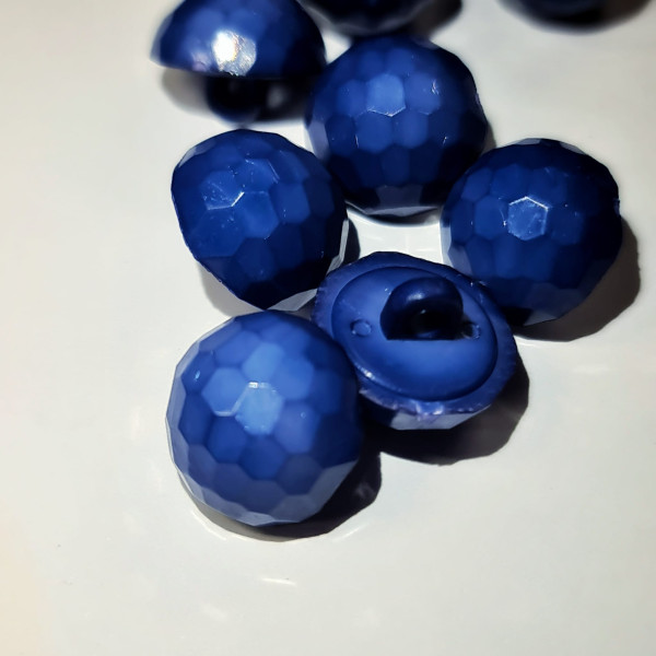 1 Knopf | Kunststoff | Öse | ca.13mm | blau-Copy