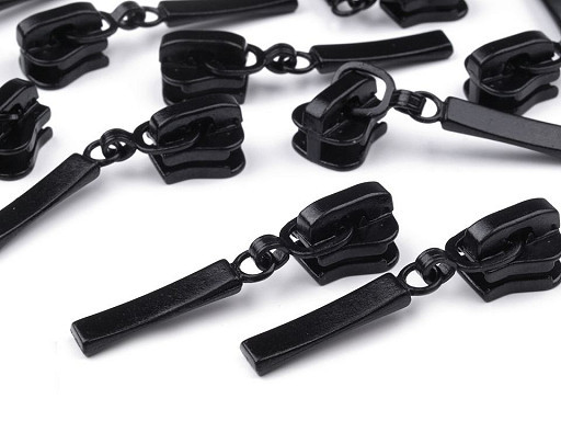 1 Zipper für Knochen - Reißverschluss | endlos | Spirale 5mm | schwarz matt