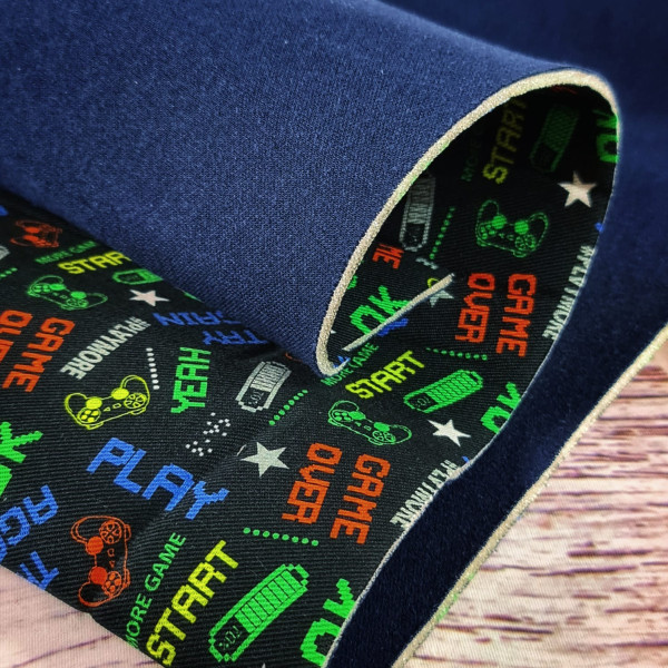 EcoBaFo | bedruckt | PLAY | schwarz/Rückseite blau