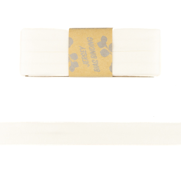 dehnbares Viskose Schrägband/Einfassband | 40 / 20mm | 3m | 187146 | off white
