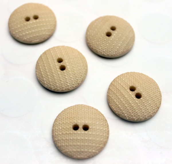 5 Knöpfe | creme | Struktur | 2,5 cm