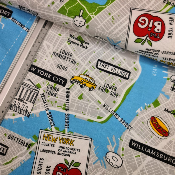 Canvas | Baumwolle | bedruckt | Wahrzeichen | bunt