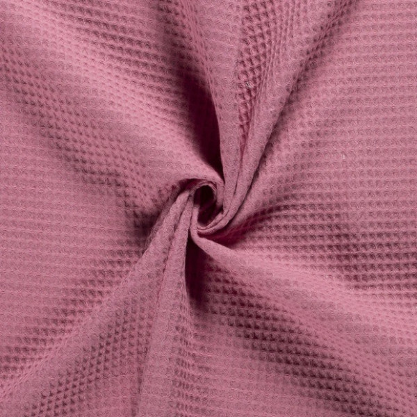 Baumwolle | uni | Waffle Piqué | altrosa
