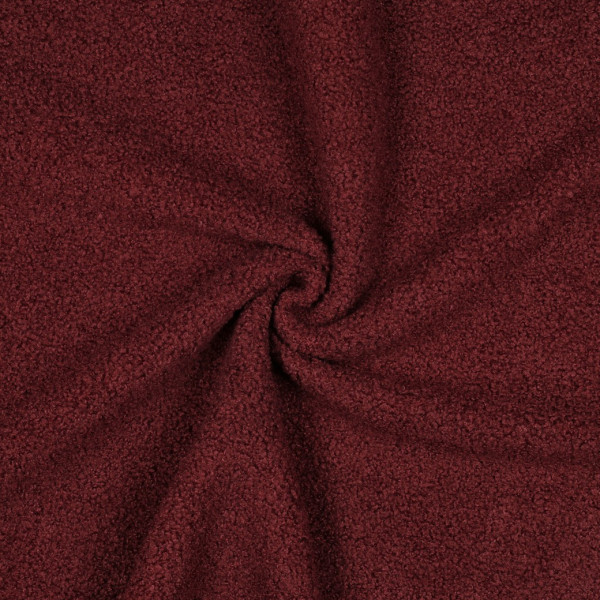 Bouclé mit Fleece Abseite | burgunderrot