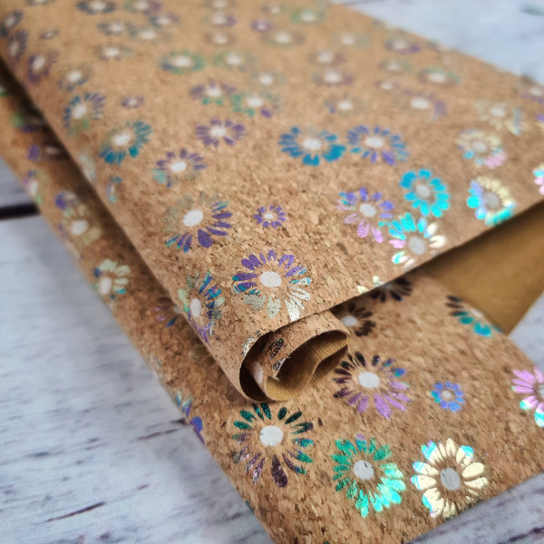 Kork - Stück | ca. 50 x 65 cm | Margarita multicolour