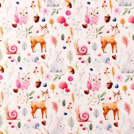 Baumwolle | bedruckt | Deer & Friends | weiss