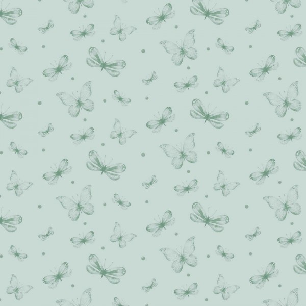 Jersey | bedruckt | Schmetterlinge | hell mint