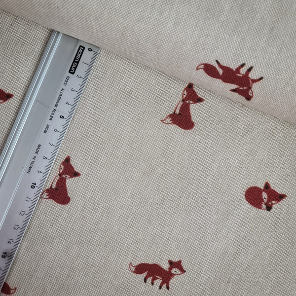 Canvas | Baumwolle | bedruckt | Füchse | natur