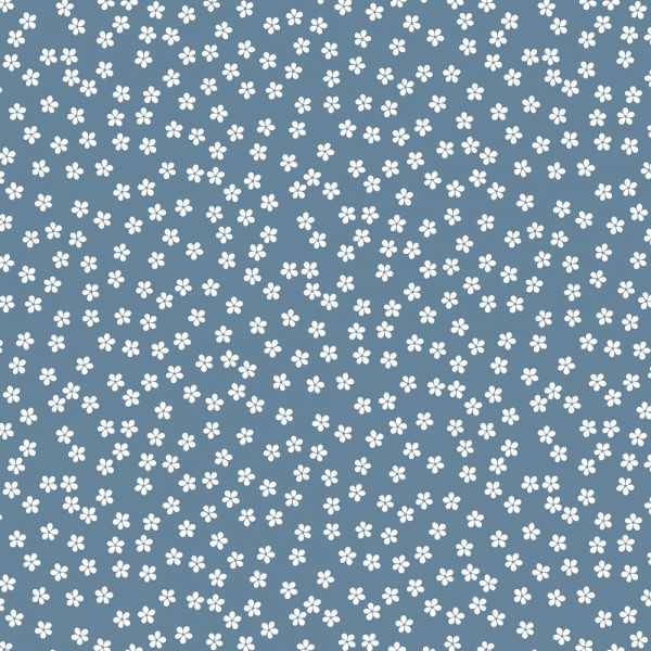 Baumwolle | bedruckt | Blumen | blau