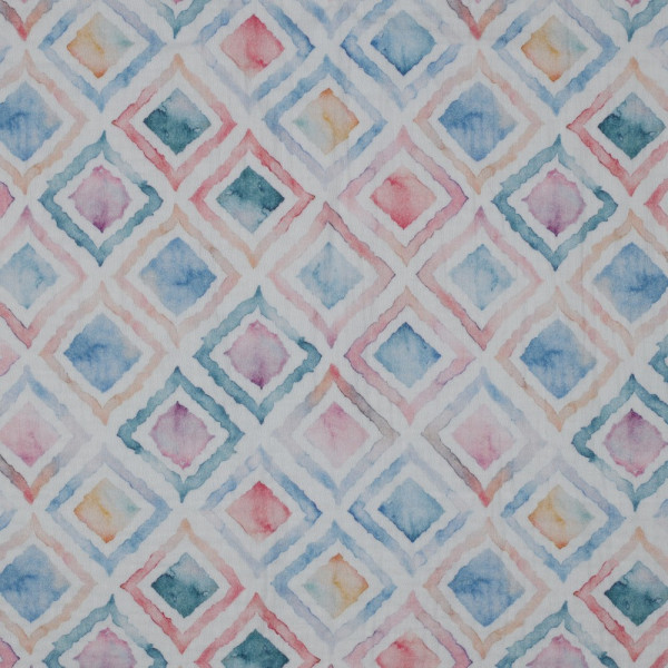 Baumwolle | double gauze/Musselin | geo watercolor | blau